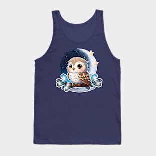 Cute Kawaii Winter Owl Tank Top